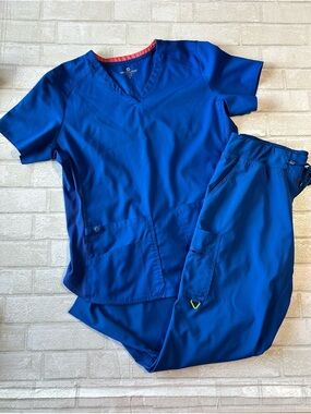 Med Couture Royal Blue Scrub Set